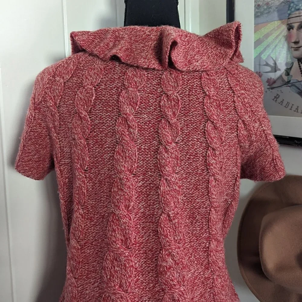 Sleeping on Snow Red Ruffle Cardigan MD Cottagecore Countryside Clown Boho